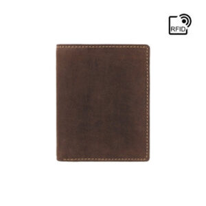 Arrow - Slim Card Wallet With Zip - Oil Tanned