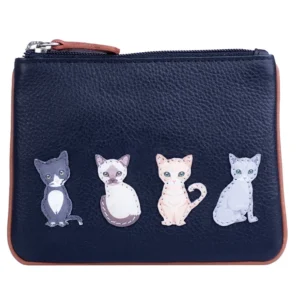 Best Friend Cat Coin & card Holder - Navy