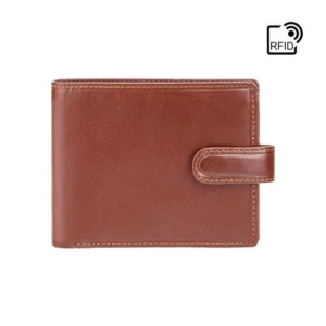 Rome - Fine Leather Wallet - Brown - Front View