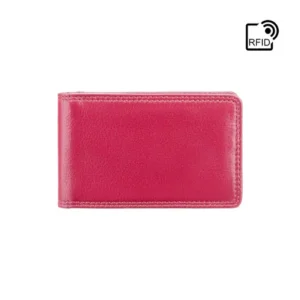 Nelson - Card Wallet - Red Leather - Front View
