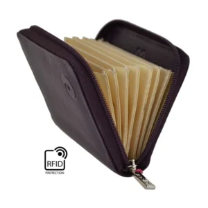Origin Concertina Card Holder - Plum - Open view